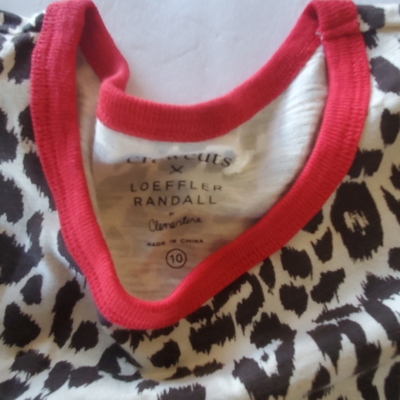 J.Crew x Loeffler Randall Cheetah Print TShirt sz 10 - Picture 4 of 4